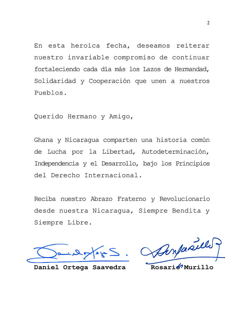 mensaje-nicaragua-independencia-ghana